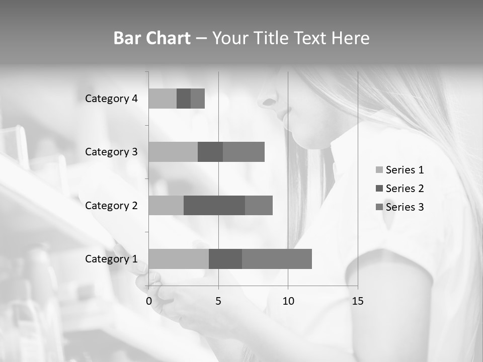A Woman Reading A Book In A Store PowerPoint Template