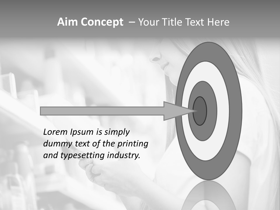 A Woman Reading A Book In A Store PowerPoint Template