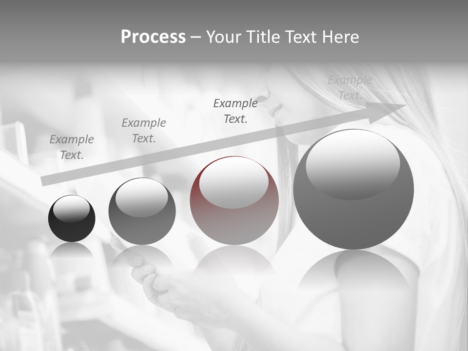 A Woman Reading A Book In A Store PowerPoint Template