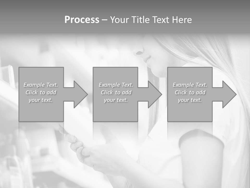 A Woman Reading A Book In A Store PowerPoint Template