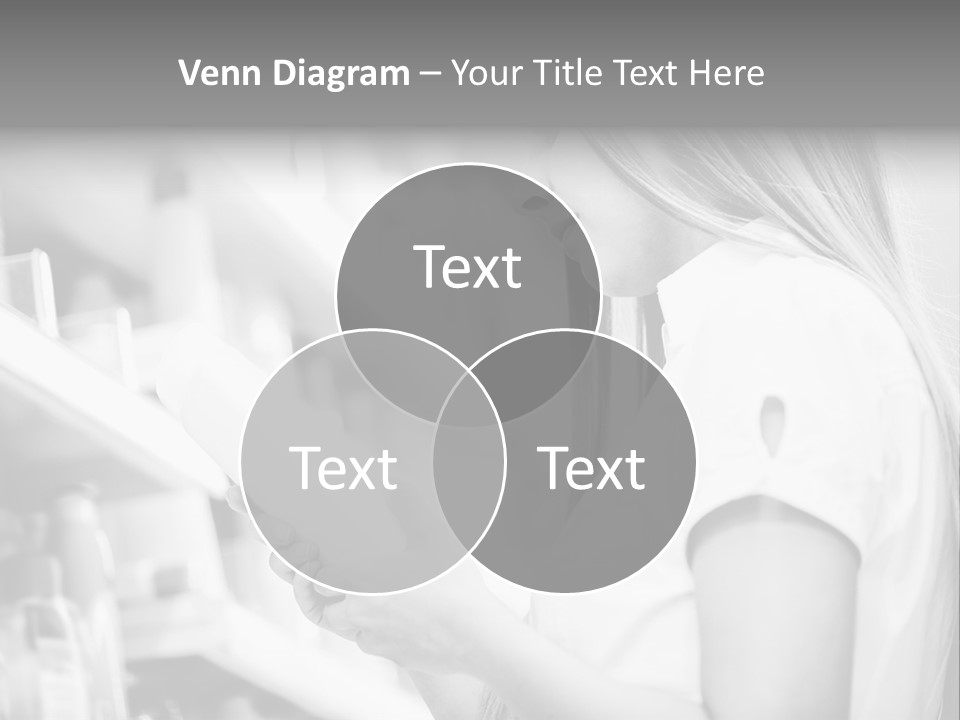 A Woman Reading A Book In A Store PowerPoint Template