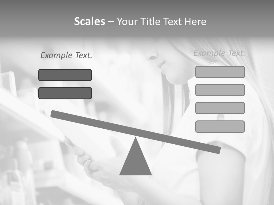 A Woman Reading A Book In A Store PowerPoint Template