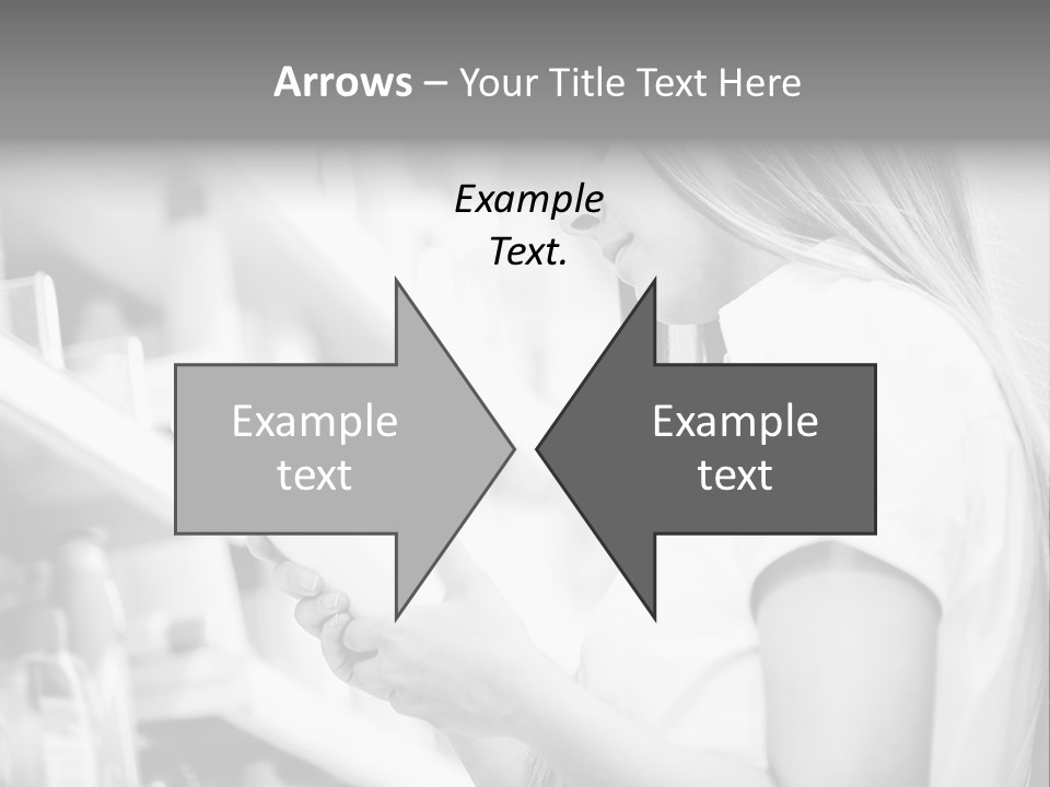 A Woman Reading A Book In A Store PowerPoint Template