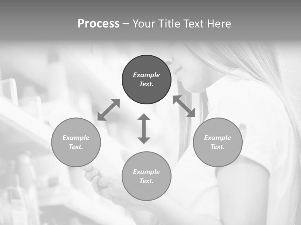 A Woman Reading A Book In A Store PowerPoint Template