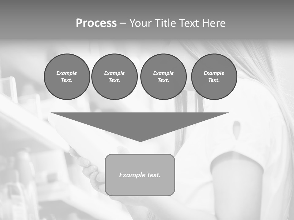 A Woman Reading A Book In A Store PowerPoint Template