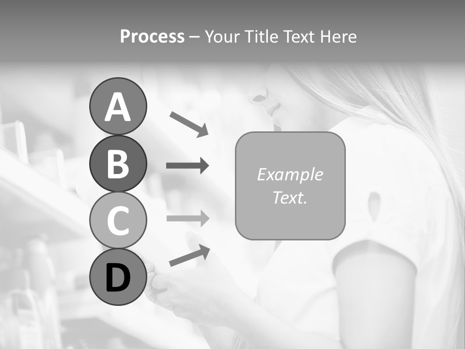 A Woman Reading A Book In A Store PowerPoint Template