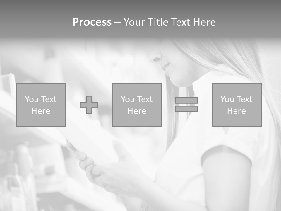 A Woman Reading A Book In A Store PowerPoint Template