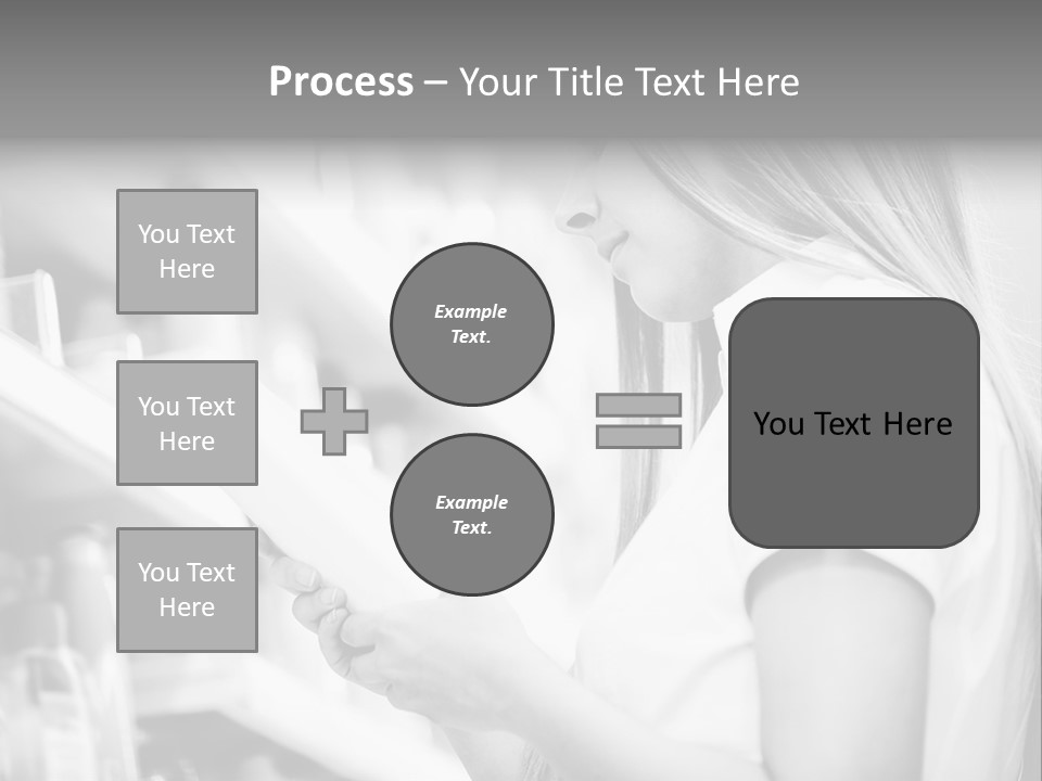 A Woman Reading A Book In A Store PowerPoint Template