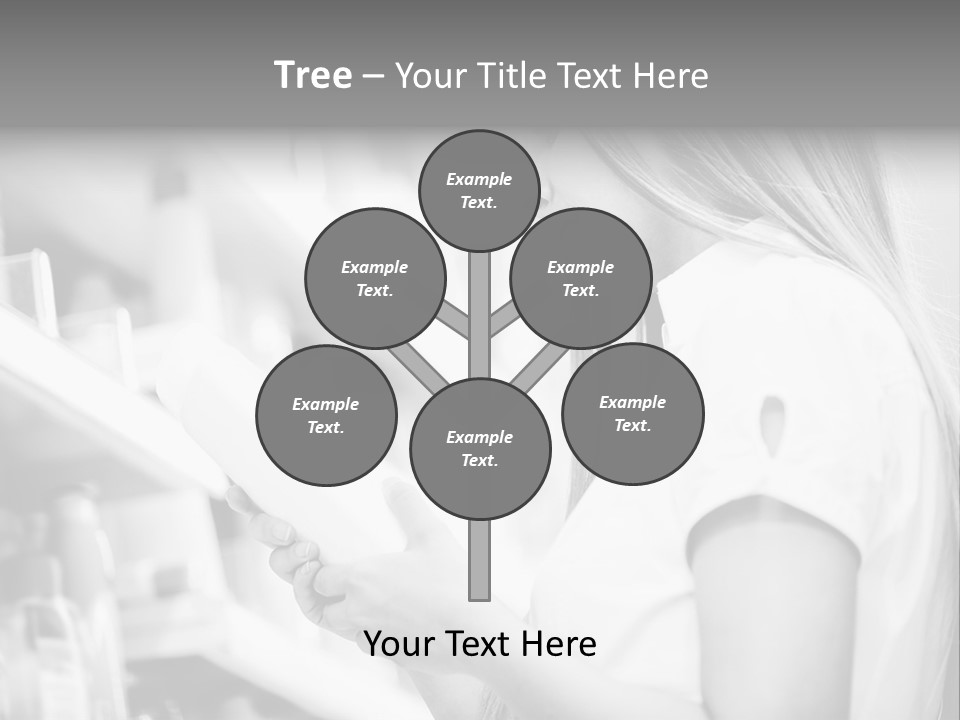 A Woman Reading A Book In A Store PowerPoint Template