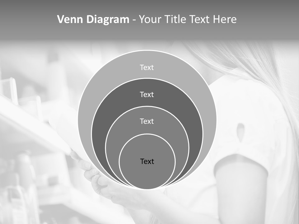 A Woman Reading A Book In A Store PowerPoint Template