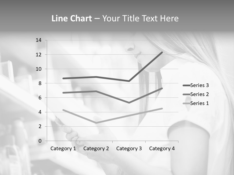 A Woman Reading A Book In A Store PowerPoint Template