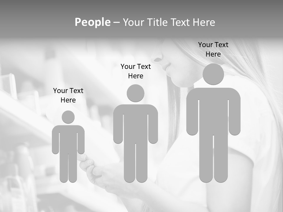 A Woman Reading A Book In A Store PowerPoint Template