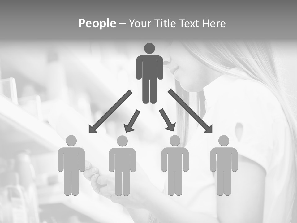 A Woman Reading A Book In A Store PowerPoint Template