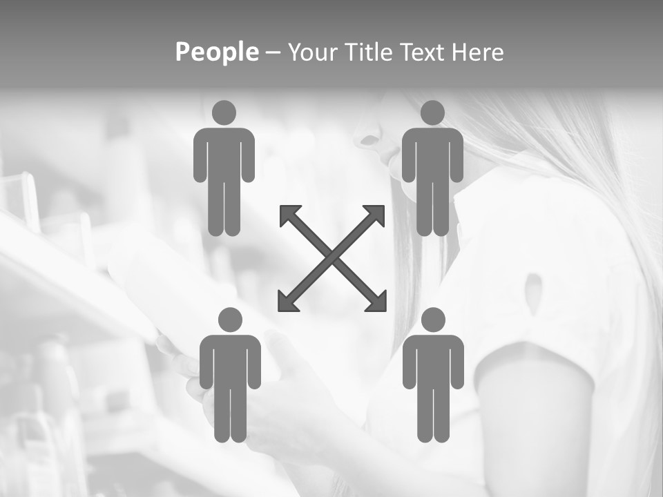 A Woman Reading A Book In A Store PowerPoint Template