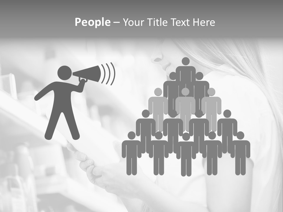 A Woman Reading A Book In A Store PowerPoint Template