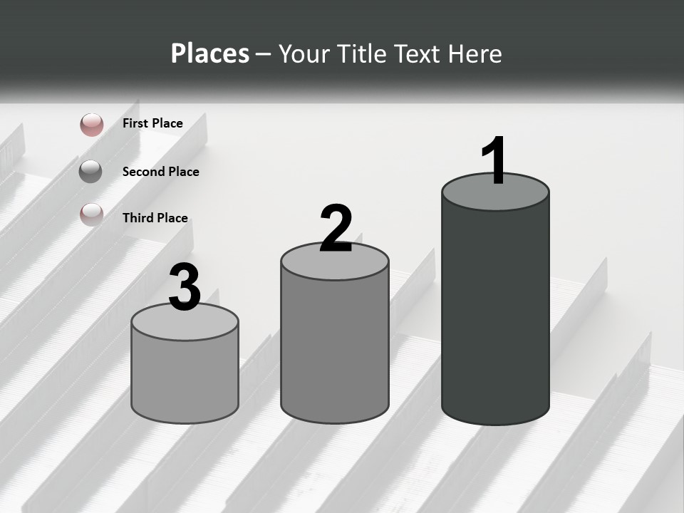 A Group Of Metal Bars On A White Surface PowerPoint Template