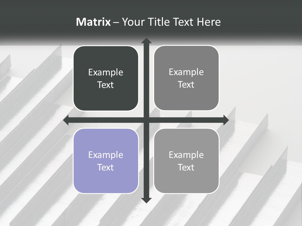 A Group Of Metal Bars On A White Surface PowerPoint Template