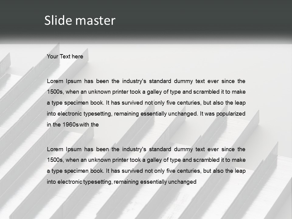 A Group Of Metal Bars On A White Surface PowerPoint Template