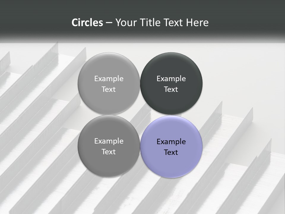 A Group Of Metal Bars On A White Surface PowerPoint Template