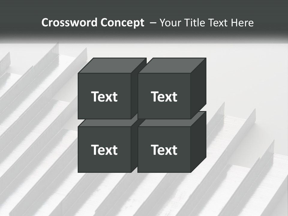 A Group Of Metal Bars On A White Surface PowerPoint Template