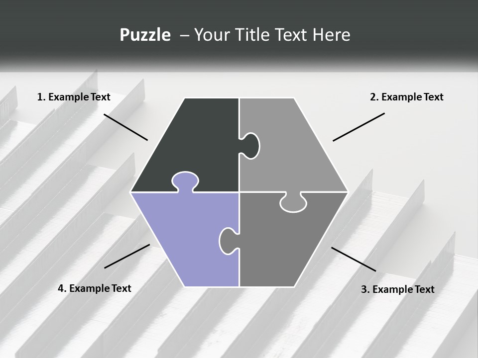 A Group Of Metal Bars On A White Surface PowerPoint Template