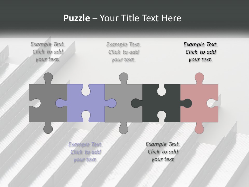 A Group Of Metal Bars On A White Surface PowerPoint Template