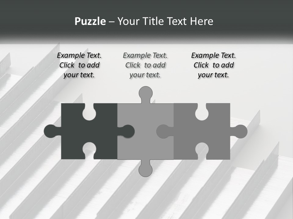 A Group Of Metal Bars On A White Surface PowerPoint Template