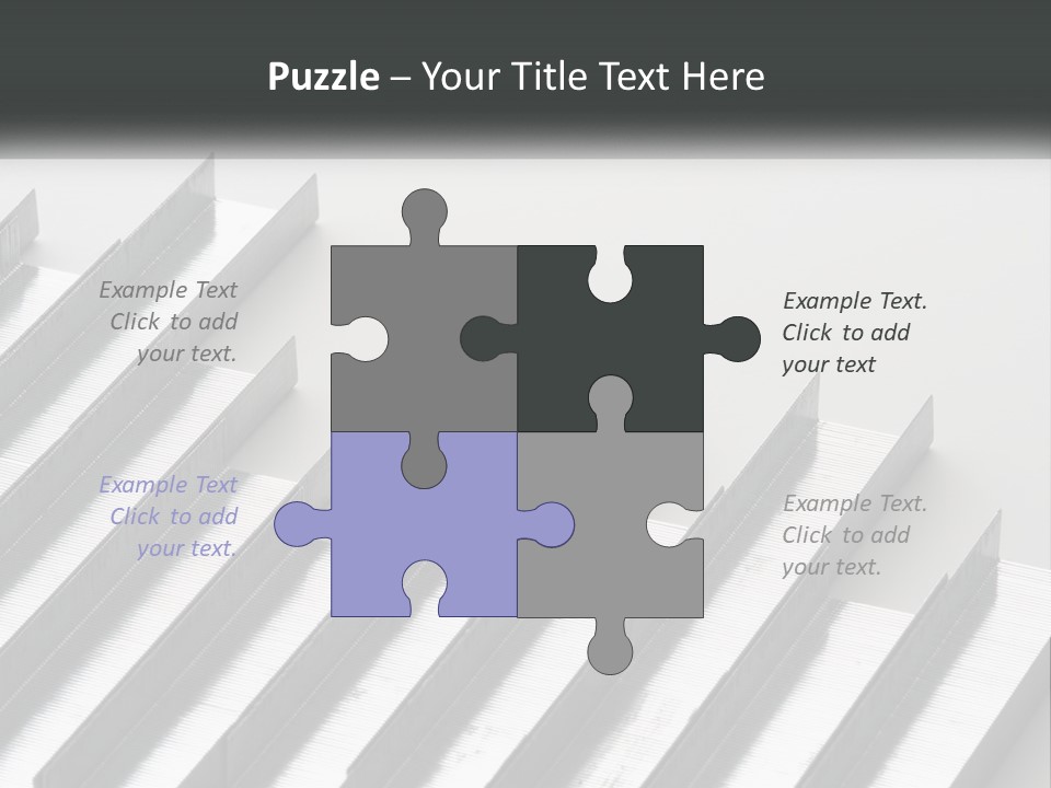 A Group Of Metal Bars On A White Surface PowerPoint Template