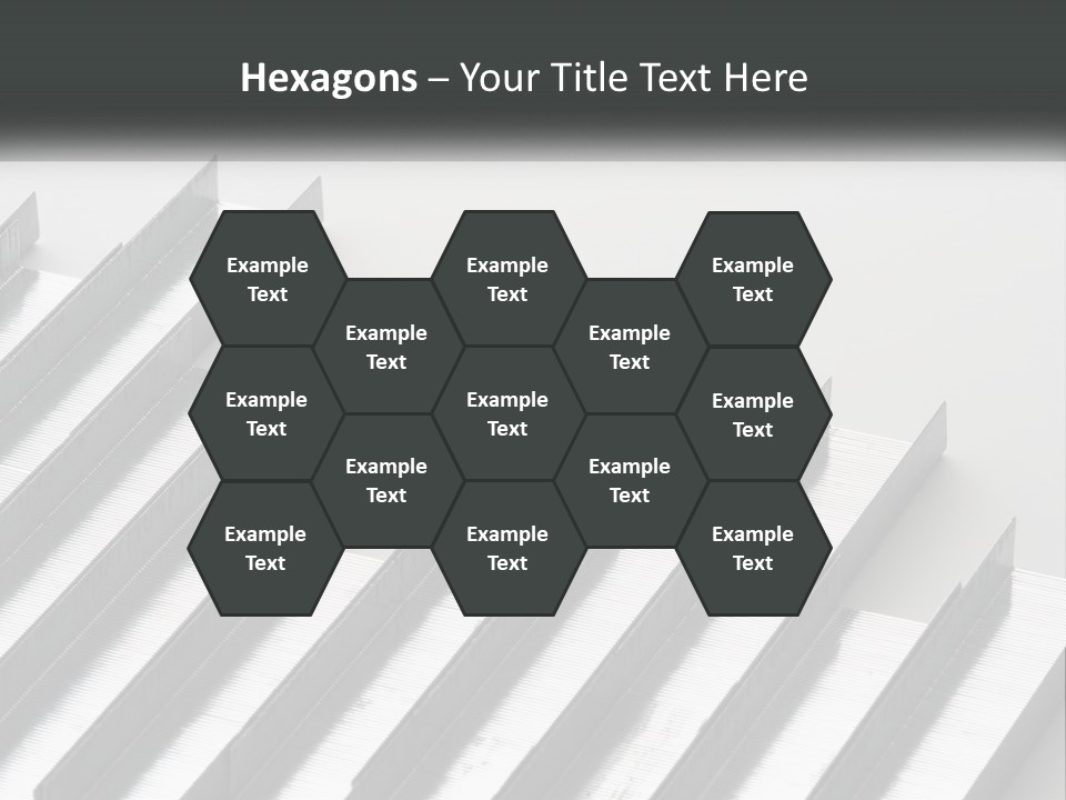 A Group Of Metal Bars On A White Surface PowerPoint Template