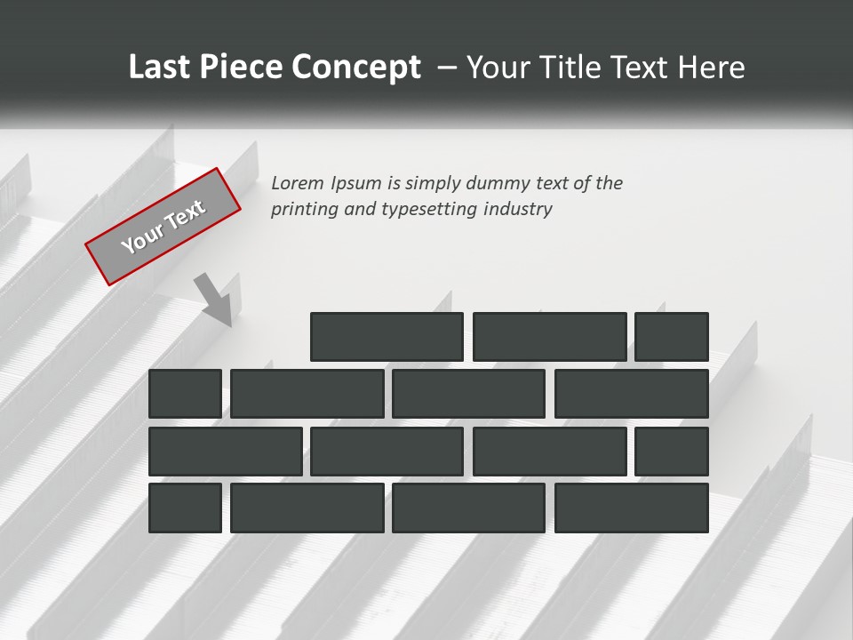 A Group Of Metal Bars On A White Surface PowerPoint Template