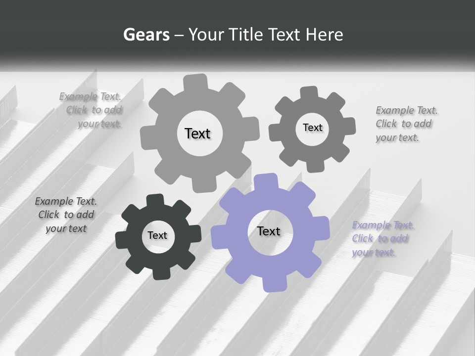 A Group Of Metal Bars On A White Surface PowerPoint Template