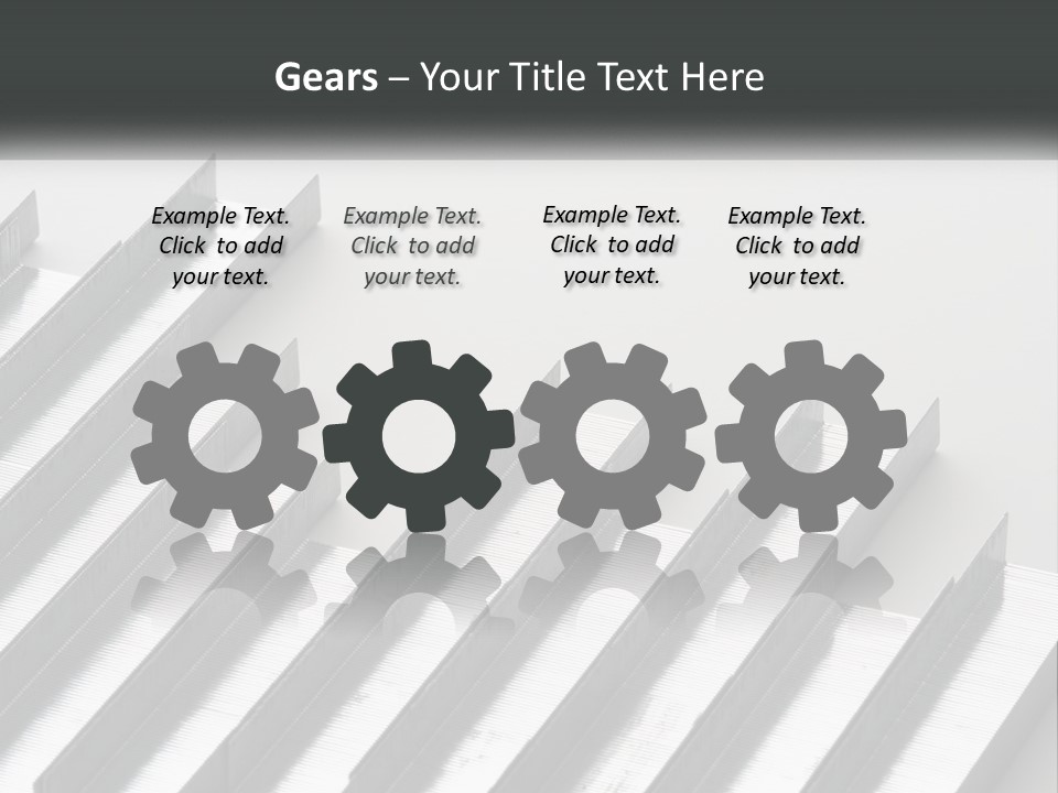 A Group Of Metal Bars On A White Surface PowerPoint Template