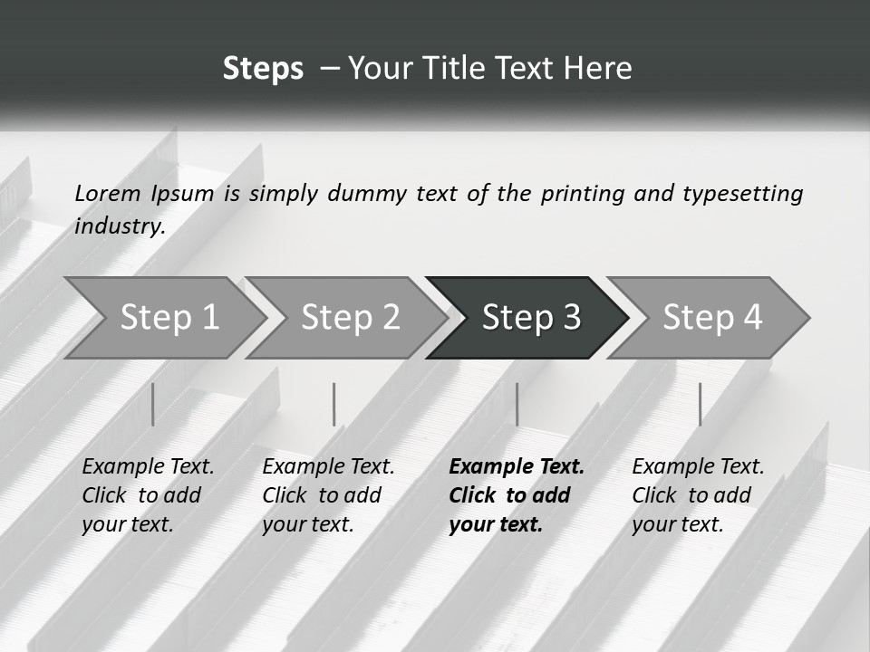 A Group Of Metal Bars On A White Surface PowerPoint Template