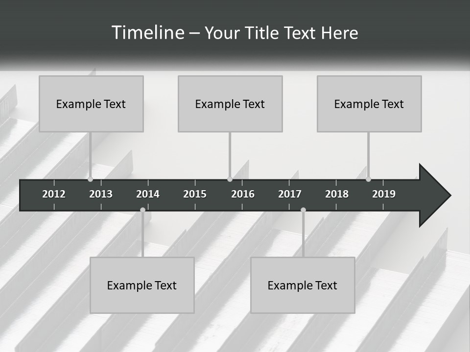 A Group Of Metal Bars On A White Surface PowerPoint Template
