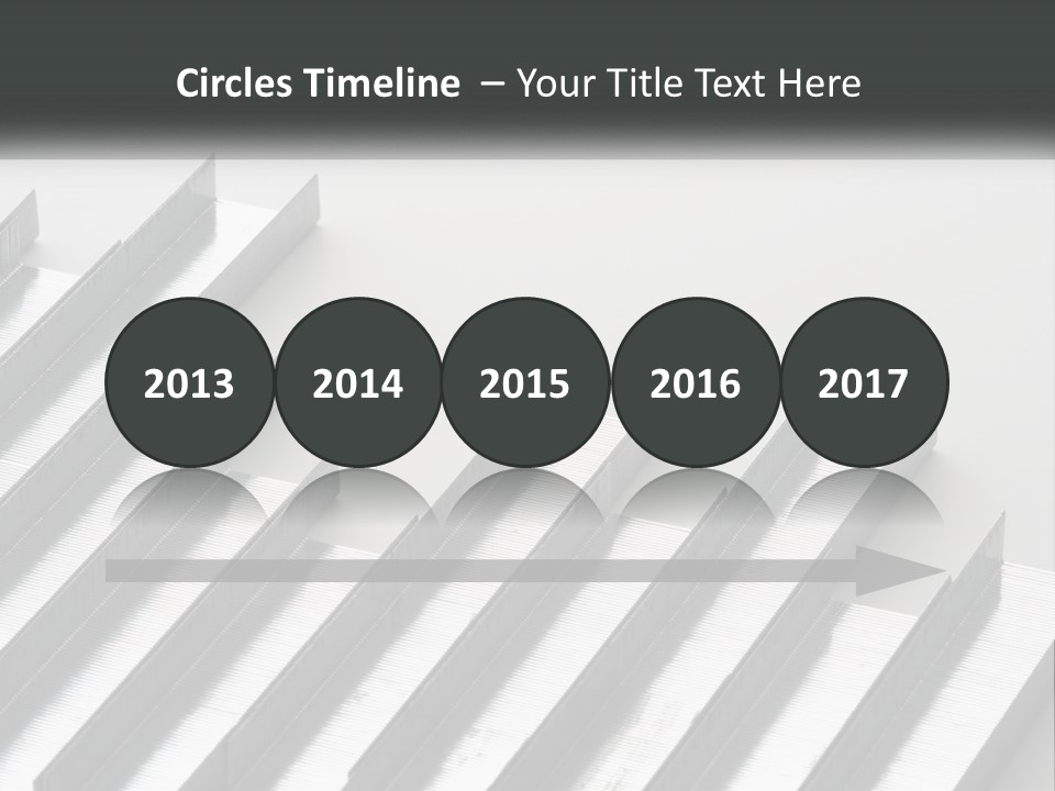 A Group Of Metal Bars On A White Surface PowerPoint Template