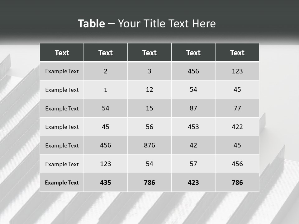 A Group Of Metal Bars On A White Surface PowerPoint Template