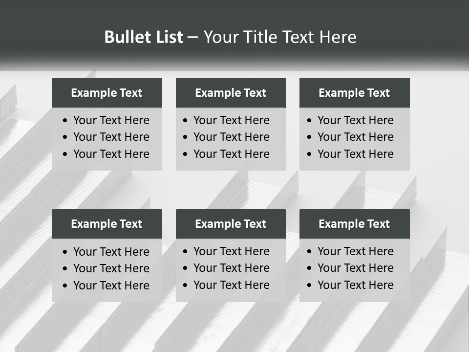 A Group Of Metal Bars On A White Surface PowerPoint Template