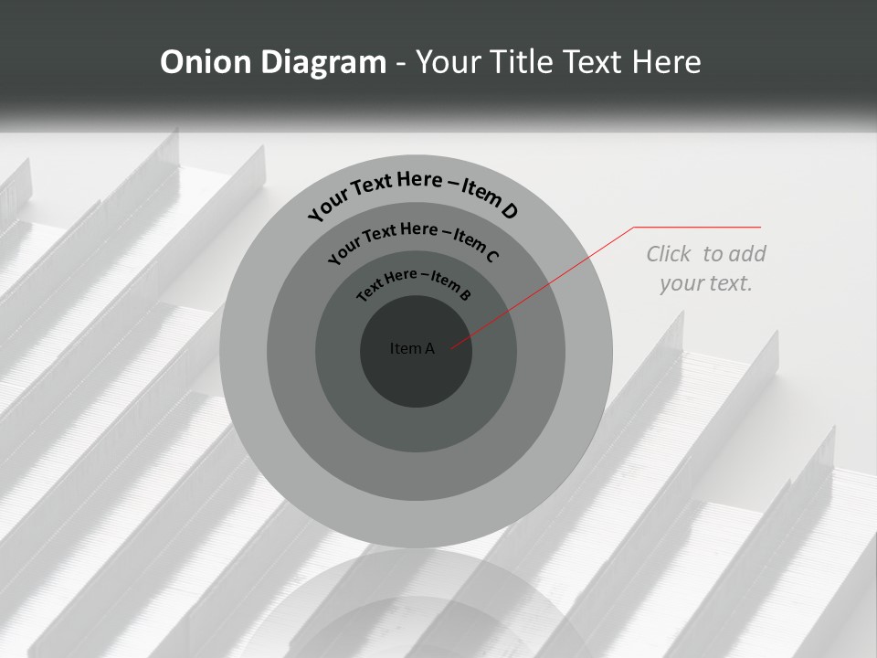 A Group Of Metal Bars On A White Surface PowerPoint Template
