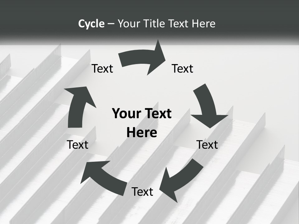 A Group Of Metal Bars On A White Surface PowerPoint Template