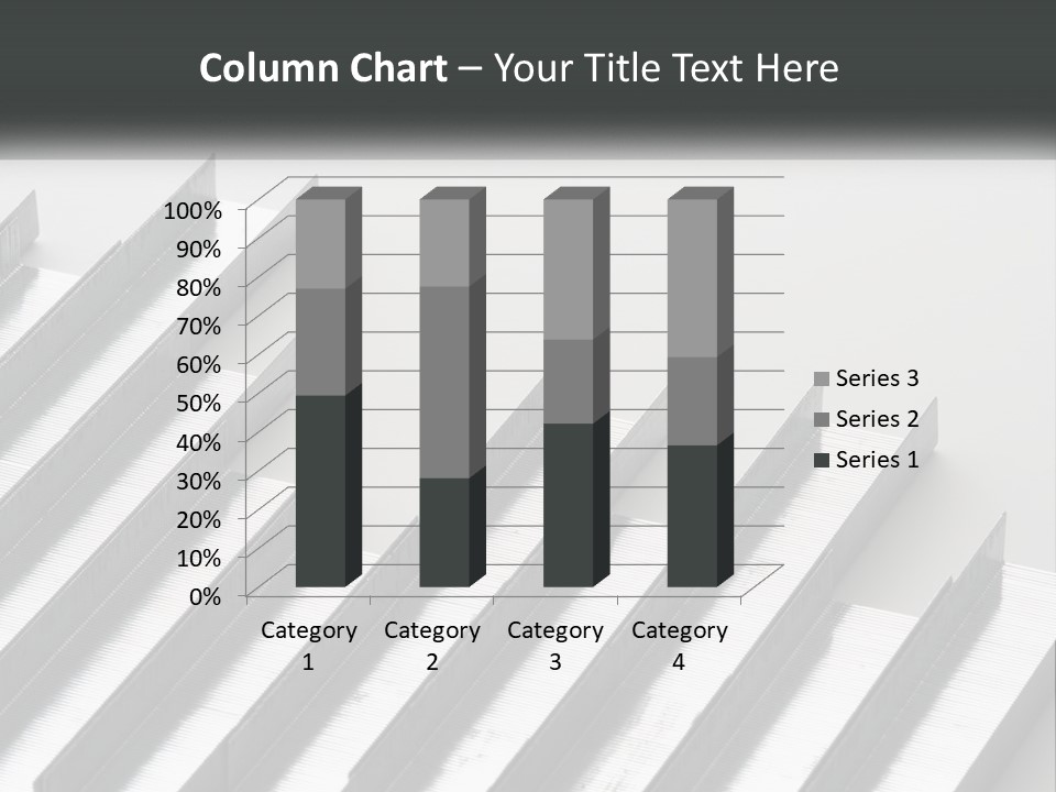 A Group Of Metal Bars On A White Surface PowerPoint Template