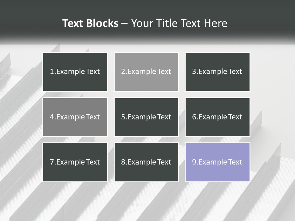 A Group Of Metal Bars On A White Surface PowerPoint Template