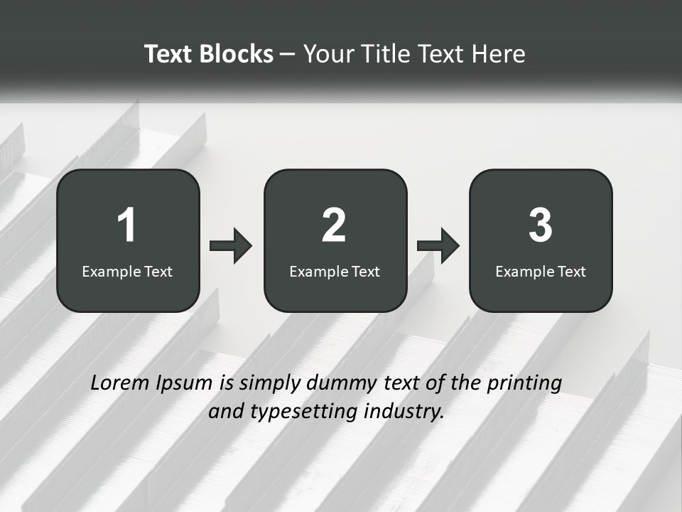 A Group Of Metal Bars On A White Surface PowerPoint Template