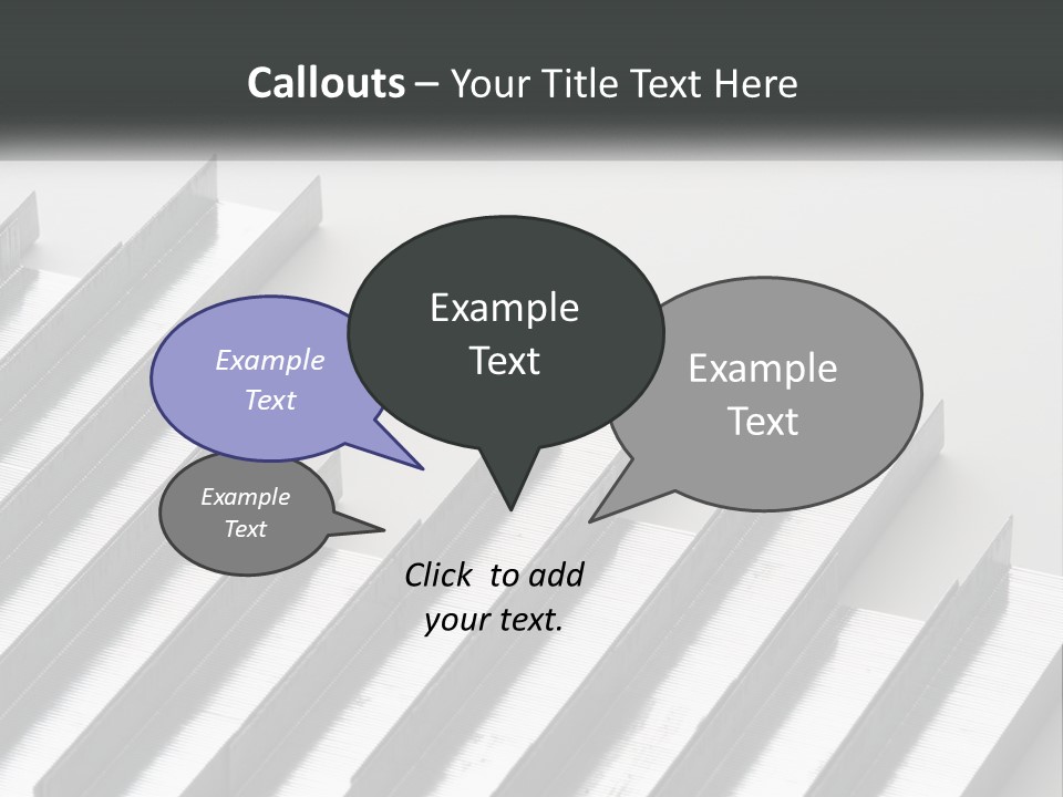 A Group Of Metal Bars On A White Surface PowerPoint Template