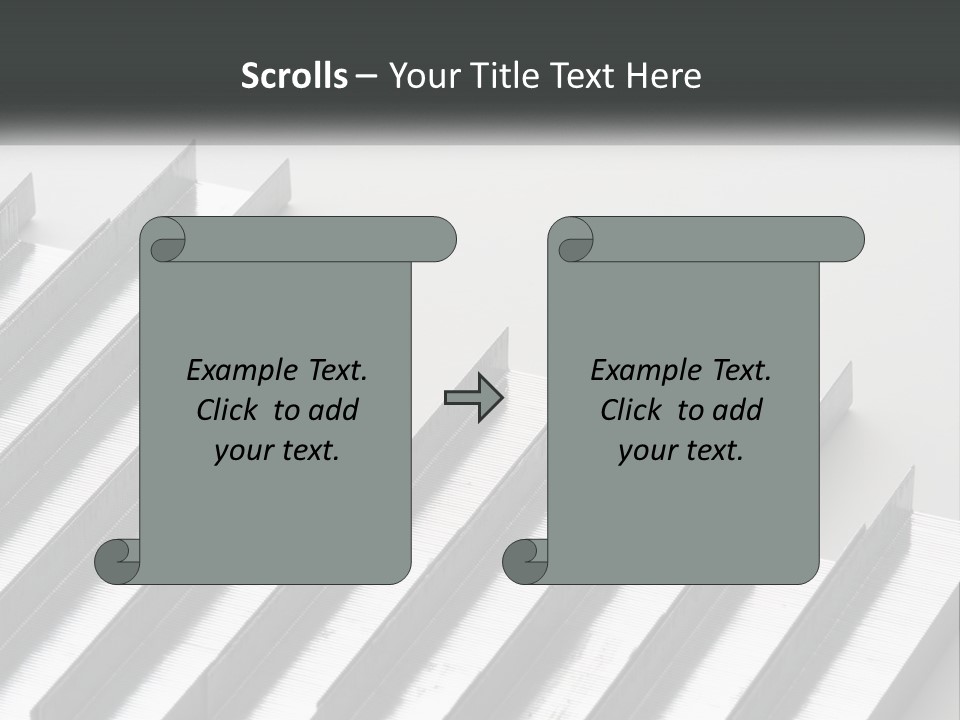 A Group Of Metal Bars On A White Surface PowerPoint Template