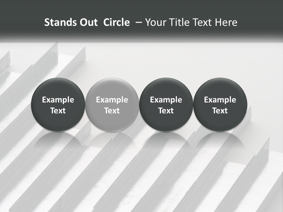 A Group Of Metal Bars On A White Surface PowerPoint Template