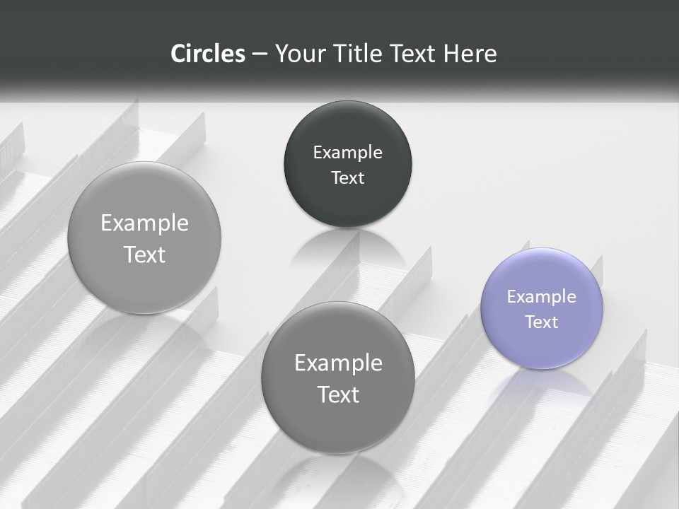 A Group Of Metal Bars On A White Surface PowerPoint Template