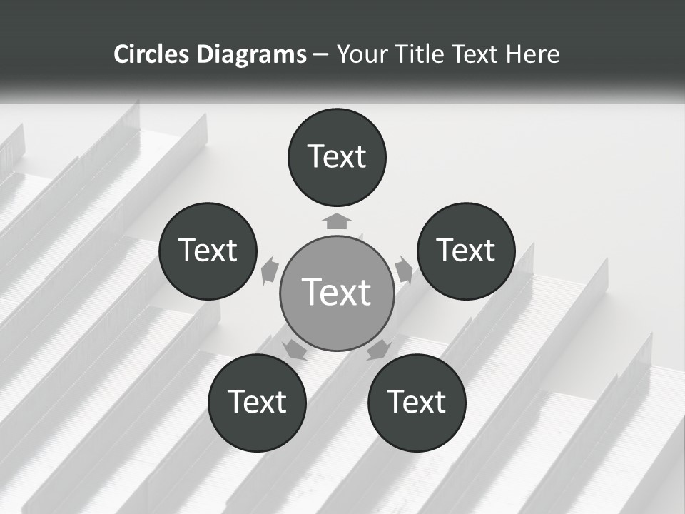 A Group Of Metal Bars On A White Surface PowerPoint Template