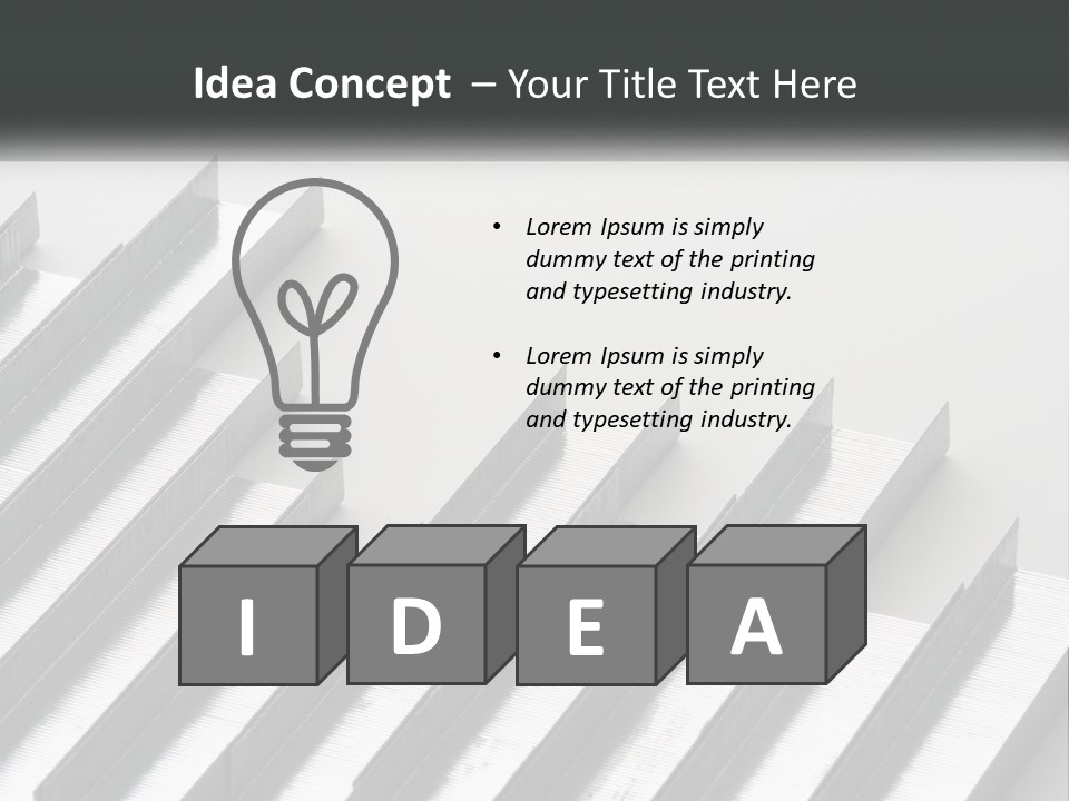 A Group Of Metal Bars On A White Surface PowerPoint Template