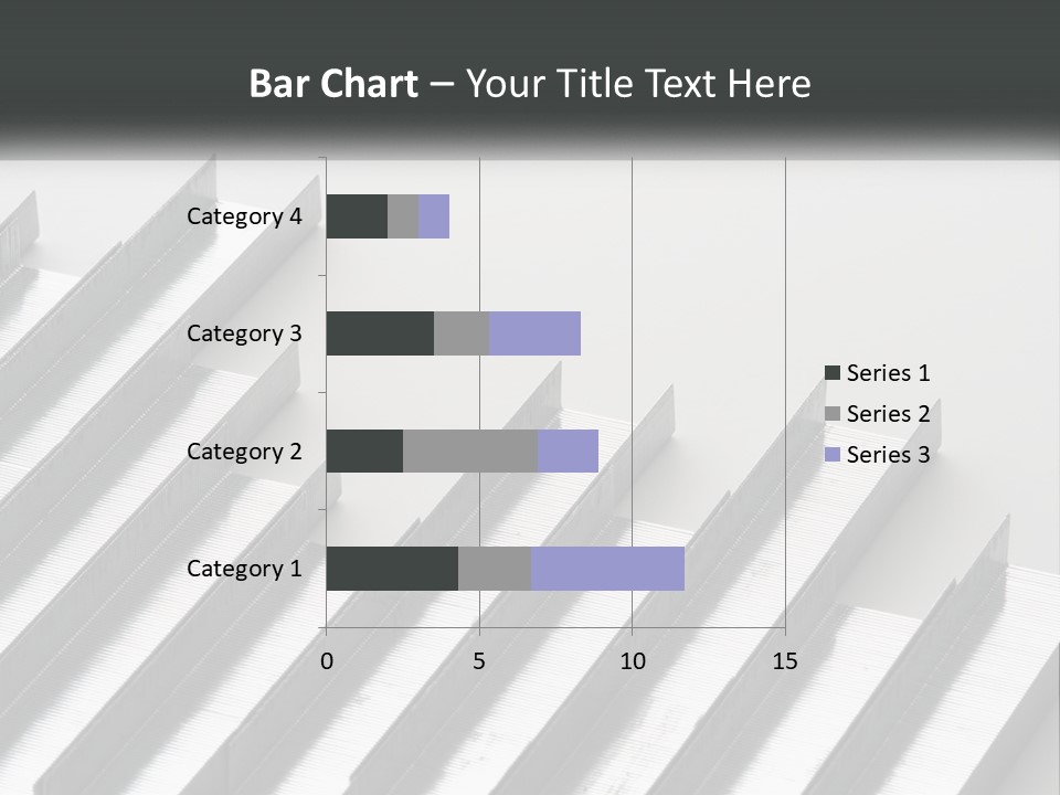 A Group Of Metal Bars On A White Surface PowerPoint Template