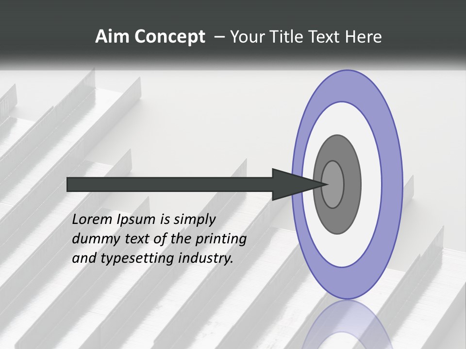 A Group Of Metal Bars On A White Surface PowerPoint Template